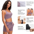 Moterų Criss Cross Back Yoga liemenėlė